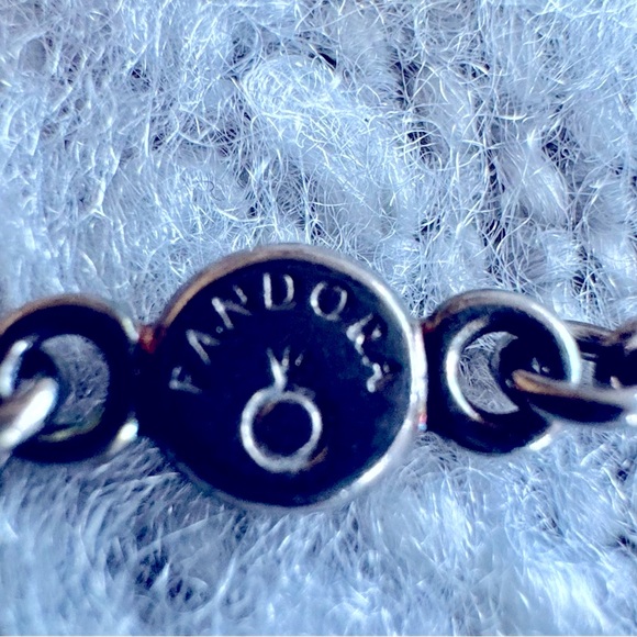 Retired Pandora Amethyst 925 Ale Black Rhodium Station Necklace - Picture 12 of 13